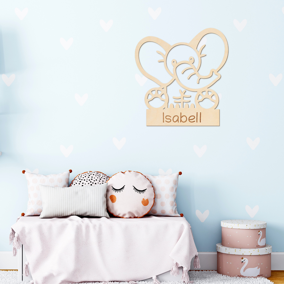 Sitzender Elefant